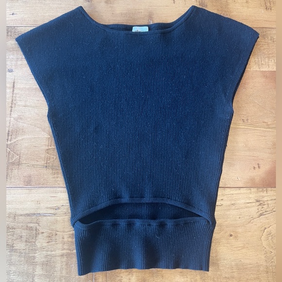 I Aritzia Wilfred sculpted net front cut out tank top - Picture 1 of 3